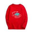 thumbnail image 1 of DGXTA Little Boys Girl Long Sleeve Pullover Sweatshirts Cotton Printed Pullover Casual Loose Crewneck Winter Long Sleeve Tops Shirts, 1 of 3