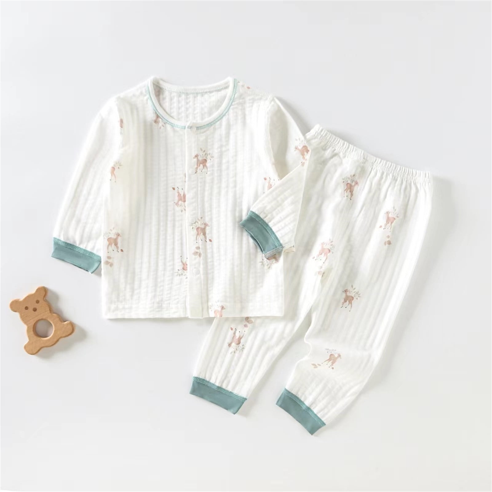 Boys & Girls Button-Down Pajama Sets – Long Sleeve Cotton PJs For Fall/Winter, Teens Sleepwear (Shirt & Pants, Solid Colors)