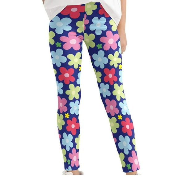 DGXTA Toddler and Girls Leggings Pants Full Length Cotton Basic Leggings Printed Stretchy Soft Leggings Tights Pants