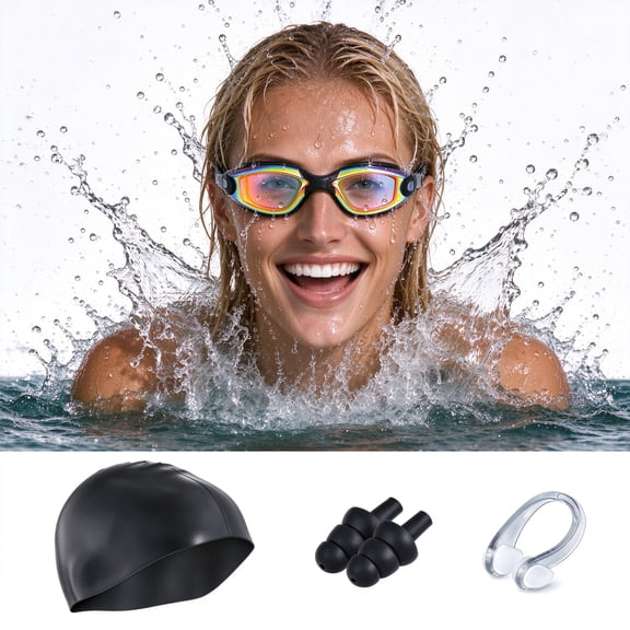 DGYAO Swimming Goggles for Adult Men Women, Anti-Fog UV Protection No Leaking Swim Goggles with Adjustable Strap for Indoor Pool and Open Water Swimming