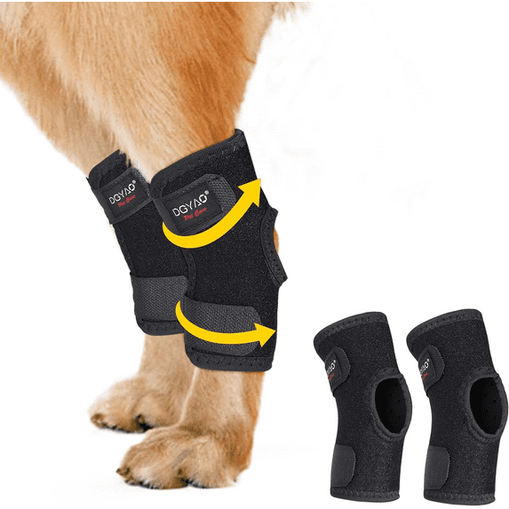 DGYAO Dog Leg Brace & Knee Brace for ACL & CCL Injury and Sprain Protection (Pair)