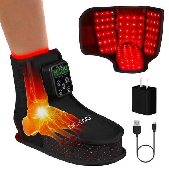DGYAO Red Light Device for Foot, 6000mAh Cordless Near Infrared Light Foot Wrap Full Cover Feet Ankle Toes Instep
