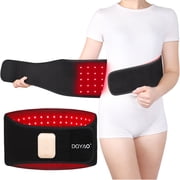 DGYAO Cordless Red Light Body Wrap with Rechargeable Battery, 3 Intensity Modes and 30-Min Timer, Portable Soft Neoprene Support Belt for Back, Waist, and Joints
