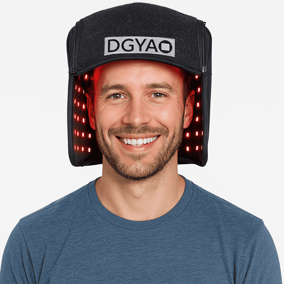 DGYAO Red Light Cap Portable with Infrared Light Home Use for Women & Men