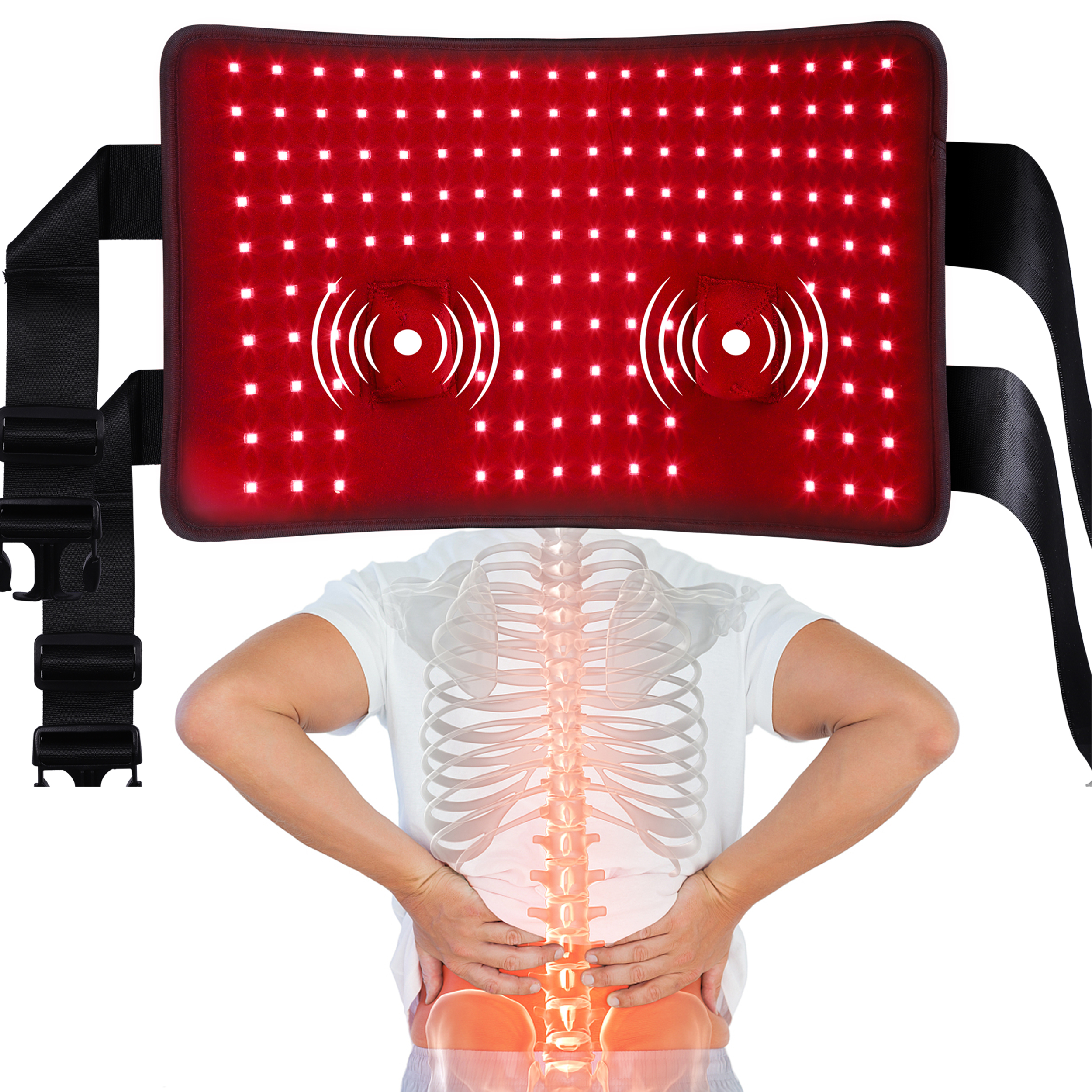 DGYAO Red Light Phototherapy Waist Belt, LED Deep Red Light and
