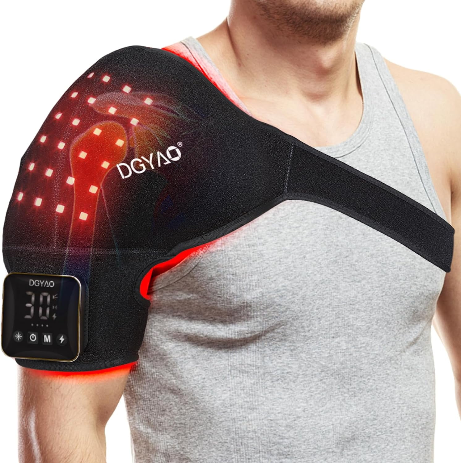 Free Shipping! DGYAO Wireless Red Light Therapy Pad for Shoulders, Back ...