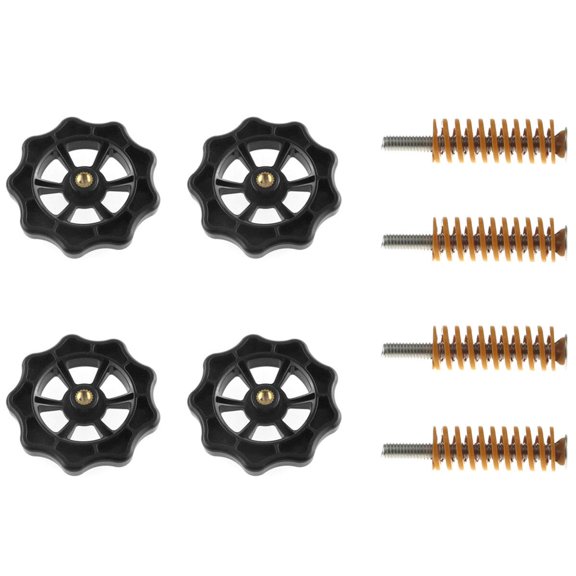 DGZZI 4PCS Hand Twist Leveling Nuts + 4PCS Hot Bed Springs + 4PCS M4X40mm Screws for 3D Printer