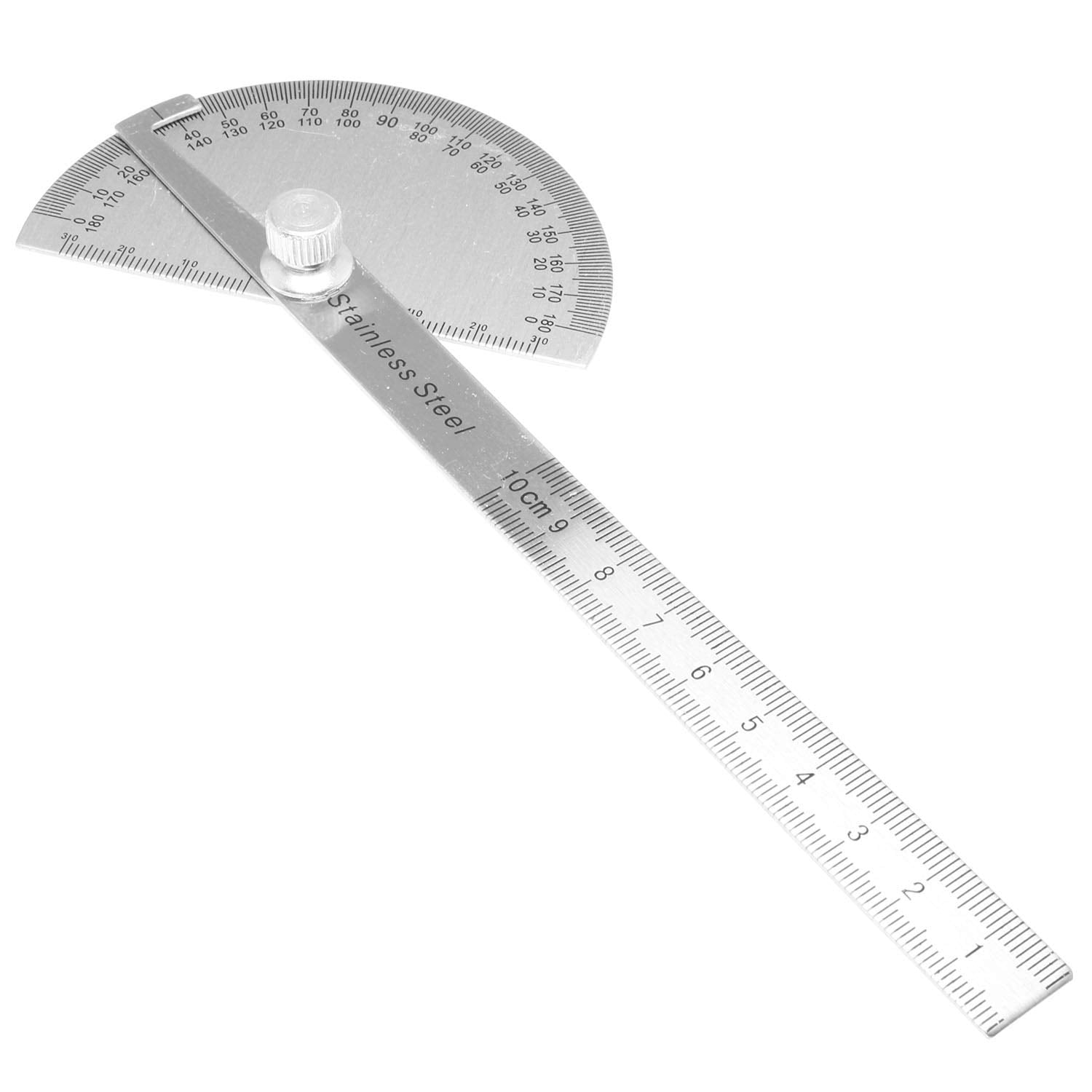 DGZZI Stainless Steel 0-180 Degree Protractor Angle Finder Rotary Arm ...