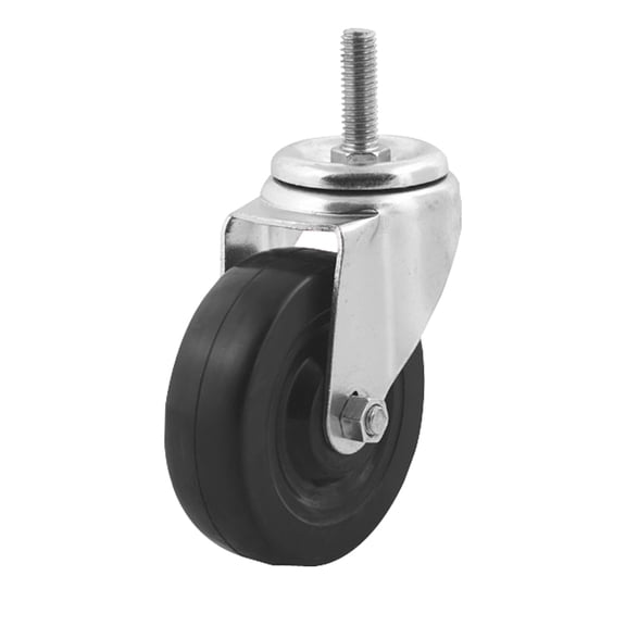 Dh Casters C-LM4T3RS Swivel Caster, Threaded Mounting, 5-1/8 in H Dimensions, 4 in Dia Wheel, 1-1/4 in W Wheel, 265 lb