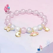 DENGHUI DH Sanrio Hello Kitty Y2K Bracelets Anime Kawaii Cinnamoroll My Melody Silver Rhinestone Women‘S Girls Jewelry Accessories Gifts