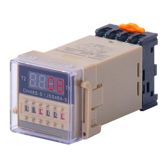 DH48S-S 12V Time Relay AC380V Repeat Cycle with Socket DH48S Series Delay Time with Base