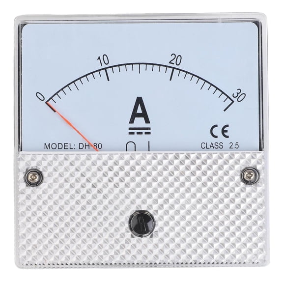 DH80 DC Ammeter 30A Analog Panel Current Meter with Vibration Compensation and Clear Scale for Industrial Controls