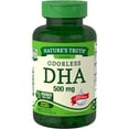 thumbnail image 1 of DHA 500 mg | 60 Softgels | Omega 3, EPA Supplement | For Men and Women | by Nature's Truth, 1 of 2