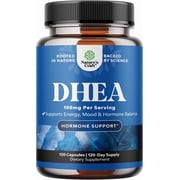 Nature s Craft 100mg Mood Support & Hormone Balance DHEA Supplement for Women & Men, 120 Capsules