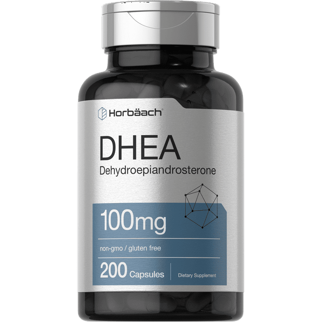 DHEA 100mg Supplement 200 Capsules by Horbaach