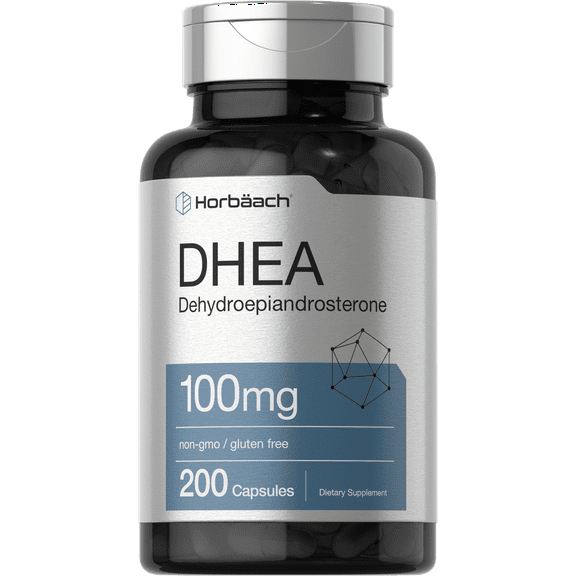 DHEA 100mg Supplement | 200 Capsules | by Horbaach