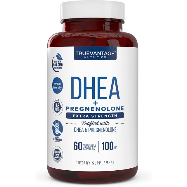 DHEA 100mg Supplement with Pregnenolone 60mg Supports Hormone Balance