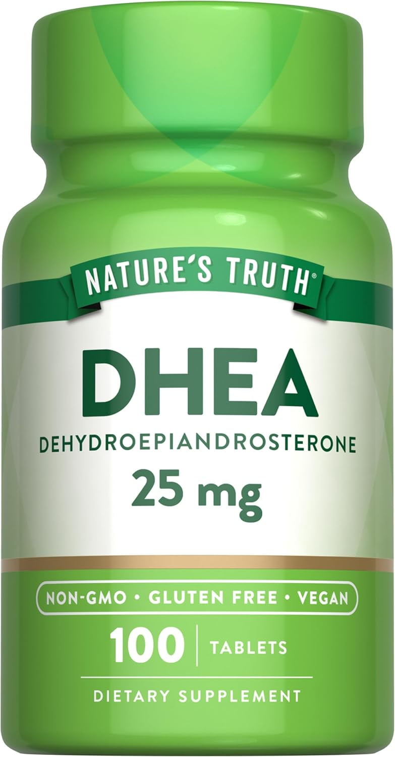 DHEA 25mg Tablets | 100 Count | Vegan, Non-GMO & Gluten Free Supplement | by Nature's Truth