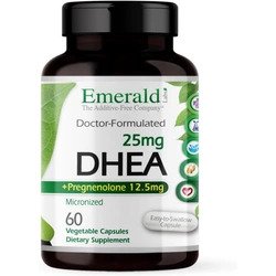 Emerald Labs DHEA 50mg with 25mg Pregnenolone to Help Balance Hormone Levels for Men and Women, Cognitive Function Support, Increase Metabolism, Lean Body Mass - 60 Capsules