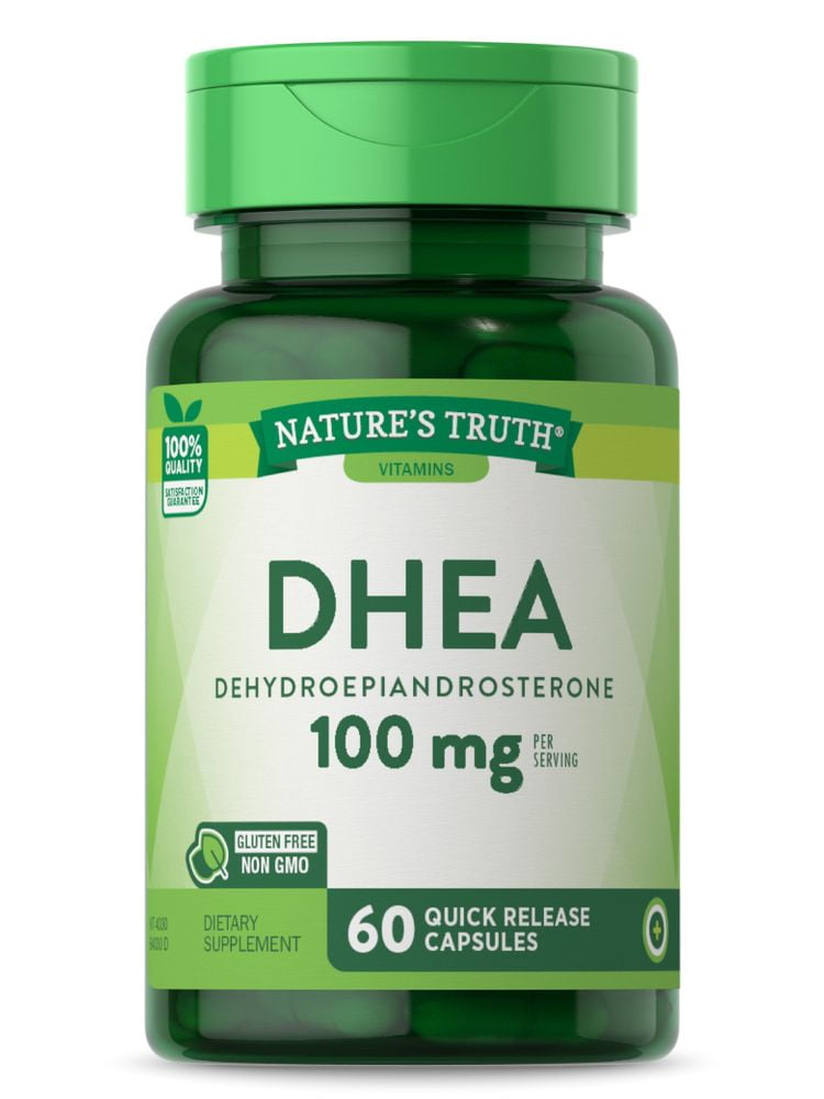 DHEA Supplement 100mg 60 Capsules NonGMO & Gluten Free By Nature's Truth