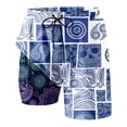 thumbnail image 1 of DHFJKG 2 In 1 Mens Swim Trunks Hawaiian Athletic Swimsuits Drawstring Shorts Tropical Printed Summer Bathing Suit Bottoms With Pockets, 1 of 3