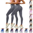 thumbnail image 1 of DHFJKG 2 Pack Yoga Leggings For Women High Waisted Seamless Stretchy Buttery Soft Leggings Athletic Workout Pants, 1 of 6