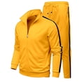 thumbnail image 1 of DHFJKG 2 Piece Sweatsuit For Men Casual Sweat Suits Zip Up Stand Collar Jackets And Joggers Pants Workout Activewear Comfort Outfit, 1 of 2