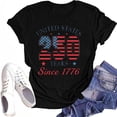 thumbnail image 1 of DHFJKG 250 Years Shirts For Women Celebrate America's 250Th Anniversary Short Sleeve Crewneck Freedom T Shirts 1776 2026 Top, 1 of 2