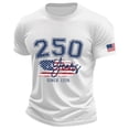 thumbnail image 1 of DHFJKG 250Th Anniversary USA Shirts For Men Short Sleeve T Shirt Casual Crew Neck Graphic Tee US National Flag 4Th Of July Top, 1 of 3