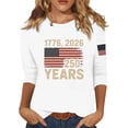 thumbnail image 1 of DHFJKG 3/4 Sleeve Shirts For Women Independence Day 1776-2026 250 Years Anniversary USA T Shirt National Flag Top, 1 of 4