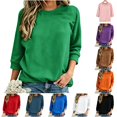 thumbnail image 1 of DHFJKG 3/4 Sleeve Sweatshirt For Women Casual Fall Crew Neck Sweatshirts Loose Pullover Basic Tops, 1 of 5
