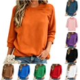 thumbnail image 1 of DHFJKG 3/4 Sleeve Sweatshirt For Women Casual Fall Crew Neck Sweatshirts Loose Pullover Basic Tops, 1 of 4