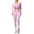 thumbnail image 1 of DHFJKG 3 Piece Workout Sets For Women Yoga Sports Bra High Waisted Leggings Athletic Jacket Casual Running Fitness Yoga Wear Comfort Outfit, 1 of 4
