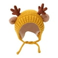 thumbnail image 1 of DHFJKG Adorable Baby Christmas Antler Beanie Ear Warmer Woolen Hat For Toddler 0-2 Years Old Festive Xmas Comfort Hats, 1 of 2