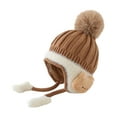 thumbnail image 1 of DHFJKG Baby Fuzzy Pom Hat Winter Knitted Beanie Adorable Animal Design Infant Cap For Boys Girls Lovely Hats, 1 of 4