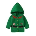 thumbnail image 1 of DHFJKG Baby Girl Boy Christmas Knit Hoodies Sweater Xmas Elf Themed Button Down Jacket Warm Winter Clothes Relaxed Fit Tops, 1 of 9