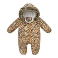 thumbnail image 1 of DHFJKG Baby Infant Snowsuit Winter Padded Clothes Fuzzy Trim Hooded Butterfly Print Zipper Romper Jumpsuit Warm Outwear Outfits Comfort One-Pieces, 1 of 6