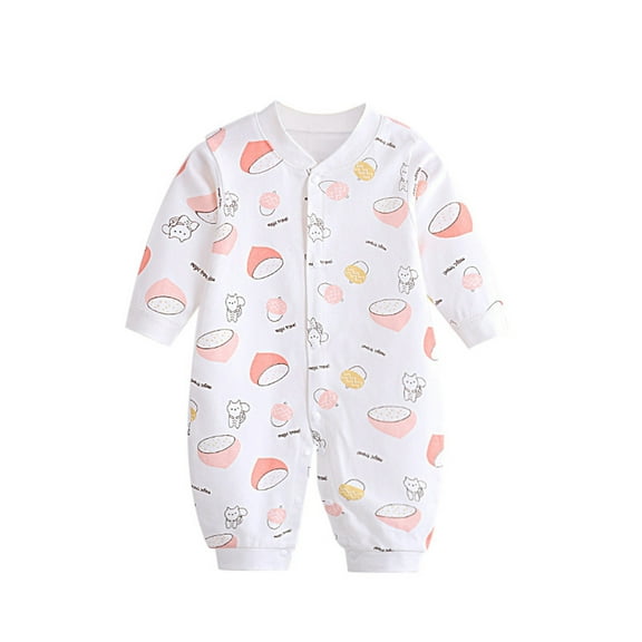DHFJKG Baby Newborn Jumpsuits Girls Boys Animals Printed Long Sleeve Crewneck Romper Jumpsuit Lightweight Clothes Spring Autumn Winter Cute One-Pieces