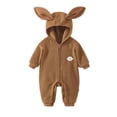 thumbnail image 1 of DHFJKG Baby Unisex Animals Bunting Bodysuit With Rabbit Ears Hood Lightweight Fuzzy Long Sleeve Zipper Jumpsuits For Boys Girls 0-24 Months Home Relaxation Winter Warm Comfort One-Pieces, 1 of 4