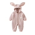 thumbnail image 1 of DHFJKG Baby Unisex Animals Bunting Bodysuit With Rabbit Ears Hood Lightweight Fuzzy Long Sleeve Zipper Jumpsuits For Boys Girls 0-24 Months Home Relaxation Winter Warm Comfort One-Pieces, 1 of 3