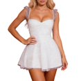 thumbnail image 1 of DHFJKG Backless Mini Dress Women Sparkly Sequin Back Lace Up For Evening Party Night Out Ruffle Cami Sexy Comfort Dresses, 1 of 7