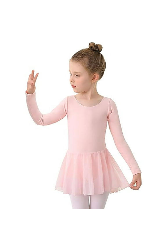 Ballet Leotards For Girls Toddler Dance Long Sleeve Leotard With Skirt Ballerina Dresses Tutu Outfits Trendy Dresses