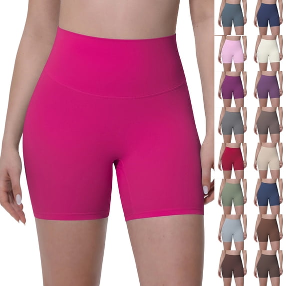 DHFJKG Biker Shorts For Women High Waisted Seamless Buttery Soft Stretchy Yoga Leggings Shorts For Workout Fitness Gym Classic Bottoms