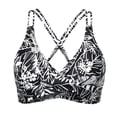 thumbnail image 1 of DHFJKG Bikini Tops For Women Adjustable Straps Cross-Back Floral Printed V Neck Twist Front Swimwear Top Stylish Beachwear, 1 of 4