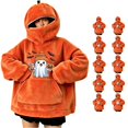 thumbnail image 1 of DHFJKG Blanket Hoodies For Women Halloween Pumpkin Sweatshirts Fuzzy Oversized Hoodie Ghost Print Flannel Tops, 1 of 6