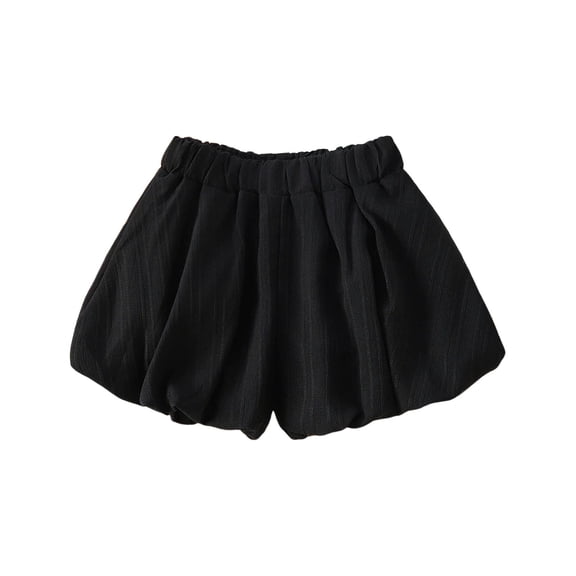 DHFJKG Bloomers Shorts For Girls Summer Toddlers Kids Elastic Waist Solid Color Soft Breathable Casual Textured Shorts 1-6Y Comfortable Bottoms