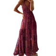 thumbnail image 1 of DHFJKG Bohemian Floral Maxi Dress For Women V Neck Sleeveless Summer Beach Vacation Clothes Sundress Boho Size S-XXXXXL Versatile Dresses, 1 of 4