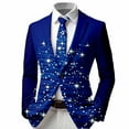 thumbnail image 1 of DHFJKG Boys Christmas Suit Jackets Formal Party Coat Xmas Printed Long-Sleeve Button-Front Slim-Fit Stretch Blazer For 3-14 Years Old Kids Soft Festive Wear, 1 of 4