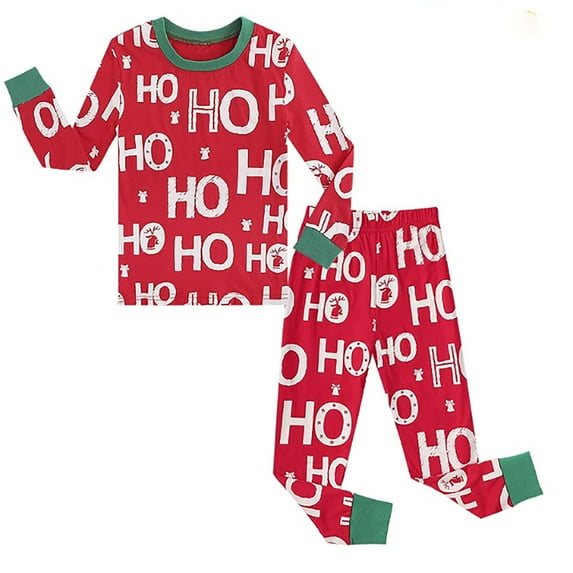 DHFJKG Boys Girls Christmas Outfits Set Long Sleeve O-Neck Cute Santa Claus Print Soft Comfy Outfit For Home Kids Toddler Leisure Xmas 2 Piece Sets