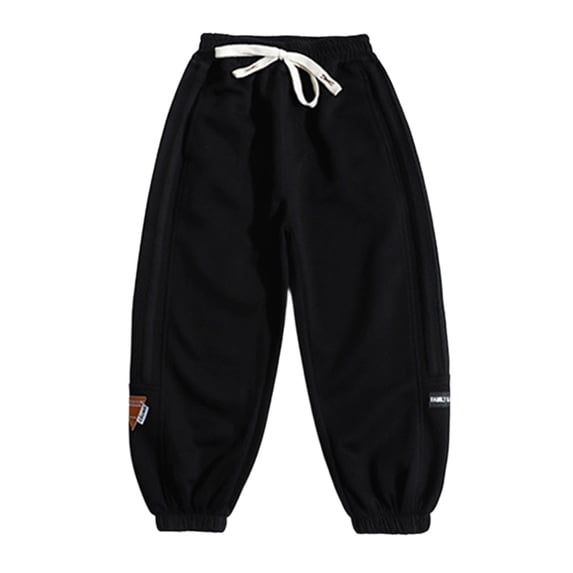 DHFJKG Boys Joggers Pants Loose Fit Elastic Waistband Drastring Athletic Ankle-Tied Sweatpants Sportswear For Kid Teen 3-16 Years Old Casual Trousers